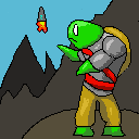 rocket pixel art